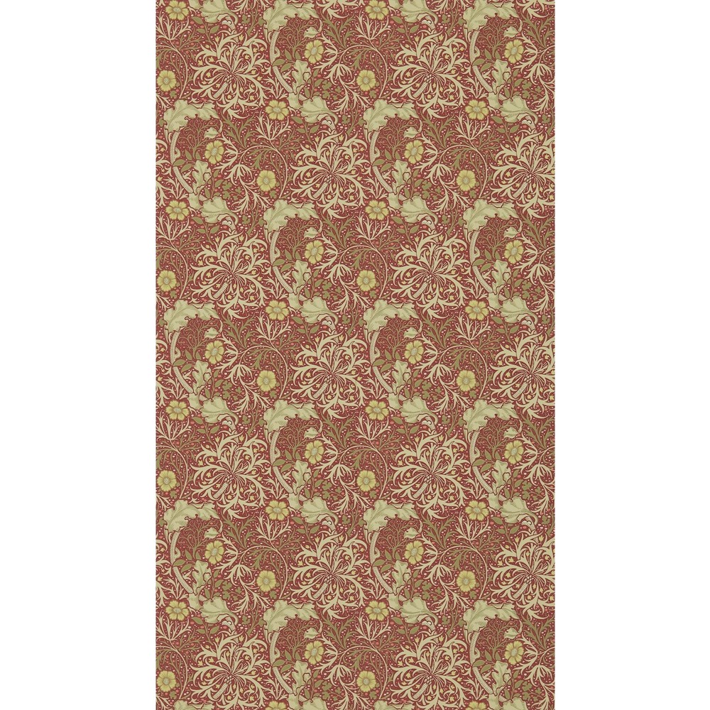 Seaweed Wallpaper 214712 by Morris & Co in Red Gold Yellow